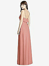 Rear View Thumbnail - Desert Rose Ruffle-Trimmed Backless Maxi Dress - Britt