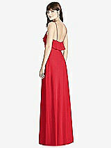 Rear View Thumbnail - Parisian Red Ruffle-Trimmed Backless Maxi Dress - Britt