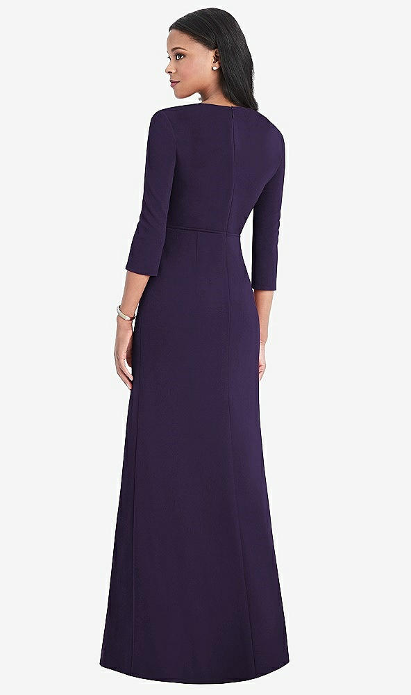 Back View - Concord Lux Jersey Draped Sleeve Maxi - Yara