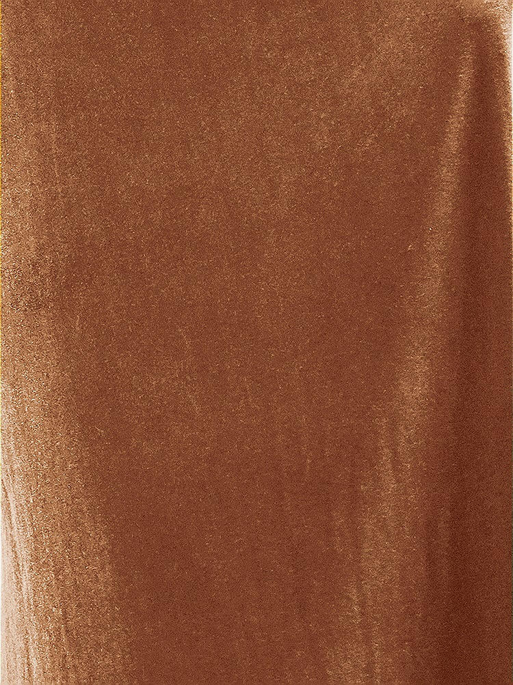 Front View - Golden Almond Lux Velvet Fabric by the Yard