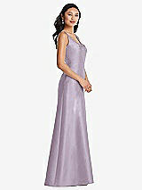 Side View Thumbnail - Lilac Haze Pleated Bodice Open-Back Maxi Dress with Pockets