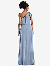 Rear View Thumbnail - Cloudy One-Shoulder Bow Blouson Bodice Maxi Dress
