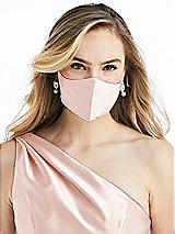 Alt View 2 Thumbnail - Blush Satin Twill Reusable Face Mask