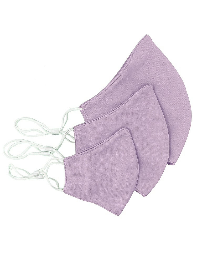 Back View - Pale Purple Crepe Reusable Face Mask