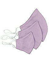 Rear View Thumbnail - Pale Purple Crepe Reusable Face Mask