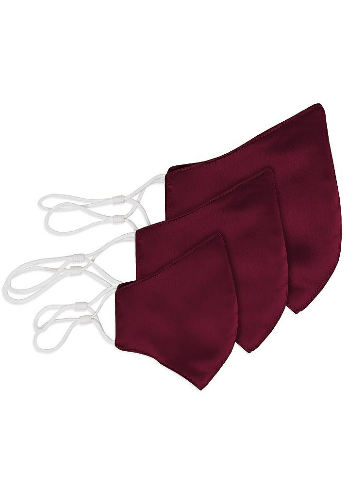 Back View - Cabernet Lux Charmeuse Reusable Face Mask