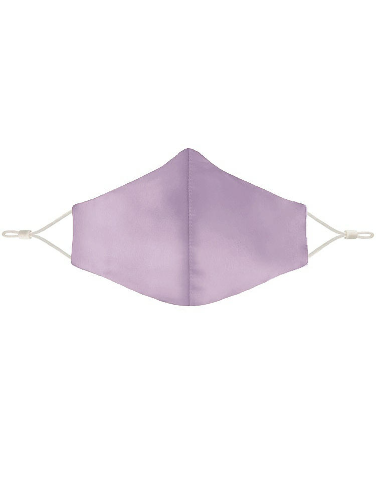 Front View - Pale Purple Lux Charmeuse Reusable Face Mask