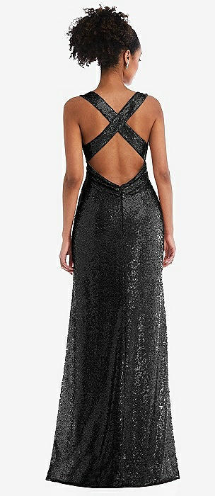 Black Elle Sequin Bridesmaid Dresses