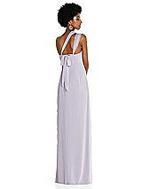 Alt View 2 Thumbnail - Moondance Draped Chiffon Grecian Column Gown with Convertible Straps