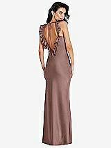 Front View Thumbnail - Sienna Ruffle Trimmed Open-Back Maxi Slip Dress