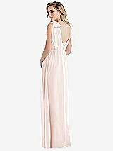 Alt View 2 Thumbnail - Blush Empire Waist Shirred Skirt Convertible Sash Tie Maxi Dress