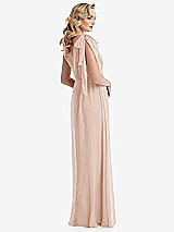 Alt View 4 Thumbnail - Cameo Empire Waist Shirred Skirt Convertible Sash Tie Maxi Dress