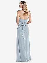 Alt View 7 Thumbnail - Mist Empire Waist Shirred Skirt Convertible Sash Tie Maxi Dress