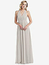 Alt View 5 Thumbnail - Oyster Empire Waist Shirred Skirt Convertible Sash Tie Maxi Dress