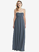 Alt View 6 Thumbnail - Silverstone Empire Waist Shirred Skirt Convertible Sash Tie Maxi Dress