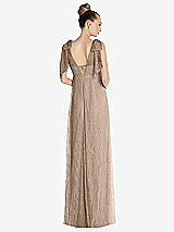 Rear View Thumbnail - Topaz Empire Waist Convertible Sash Tie Lace Maxi Dress