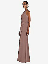 Side View Thumbnail - Sienna Halter Criss Cross Cutout Back Maxi Dress