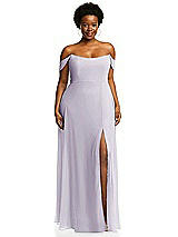 Alt View 1 Thumbnail - Moondance Off-the-Shoulder Basque Neck Maxi Dress with Flounce Sleeves