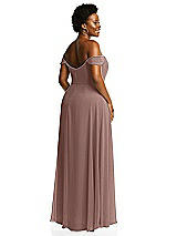 Alt View 3 Thumbnail - Sienna Off-the-Shoulder Basque Neck Maxi Dress with Flounce Sleeves