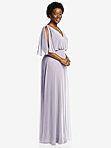 Side View Thumbnail - Moondance V-Neck Split Sleeve Blouson Bodice Maxi Dress