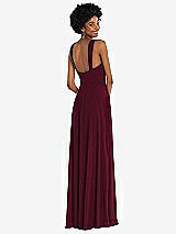 Rear View Thumbnail - Cabernet Contoured Wide Strap Sweetheart Maxi Dress