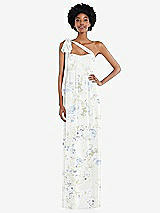 Alt View 2 Thumbnail - Bleu Garden Convertible Tie-Shoulder Empire Waist Maxi Dress