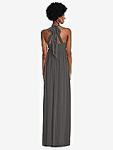 Alt View 5 Thumbnail - Caviar Gray Convertible Tie-Shoulder Empire Waist Maxi Dress