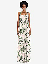 Alt View 4 Thumbnail - Palm Beach Print Convertible Tie-Shoulder Empire Waist Maxi Dress