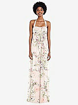 Alt View 1 Thumbnail - Blush Garden Convertible Tie-Shoulder Empire Waist Maxi Dress