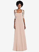 Front View Thumbnail - Cameo Convertible Tie-Shoulder Empire Waist Maxi Dress