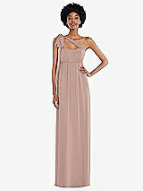 Alt View 2 Thumbnail - Neu Nude Convertible Tie-Shoulder Empire Waist Maxi Dress