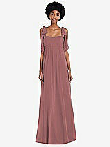 Front View Thumbnail - Rosewood Convertible Tie-Shoulder Empire Waist Maxi Dress