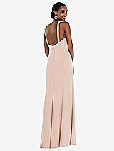 Rear View Thumbnail - Cameo Criss Cross Halter Princess Line Trumpet Gown