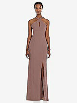 Front View Thumbnail - Sienna Criss Cross Halter Princess Line Trumpet Gown