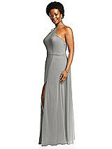 Alt View 2 Thumbnail - Chelsea Gray Diamond Halter Maxi Dress with Adjustable Straps