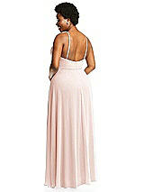 Alt View 3 Thumbnail - Blush Diamond Halter Maxi Dress with Adjustable Straps