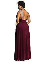 Alt View 3 Thumbnail - Cabernet Diamond Halter Maxi Dress with Adjustable Straps