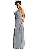 Alt View 2 Thumbnail - Platinum Diamond Halter Maxi Dress with Adjustable Straps