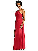 Alt View 2 Thumbnail - Parisian Red Diamond Halter Maxi Dress with Adjustable Straps