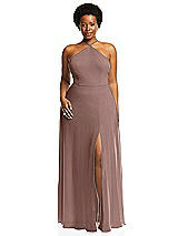 Alt View 1 Thumbnail - Sienna Diamond Halter Maxi Dress with Adjustable Straps