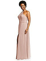 Alt View 2 Thumbnail - Toasted Sugar Diamond Halter Maxi Dress with Adjustable Straps