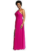 Alt View 2 Thumbnail - Think Pink Diamond Halter Maxi Dress with Adjustable Straps