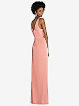 Alt View 3 Thumbnail - Rose - PANTONE Rose Quartz Faux Wrap Whisper Satin Maxi Dress with Draped Tulip Skirt