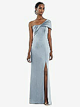 Front View Thumbnail - Mist Twist Cuff One-Shoulder Princess Line Trumpet Gown