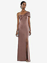 Front View Thumbnail - Sienna Twist Cuff One-Shoulder Princess Line Trumpet Gown