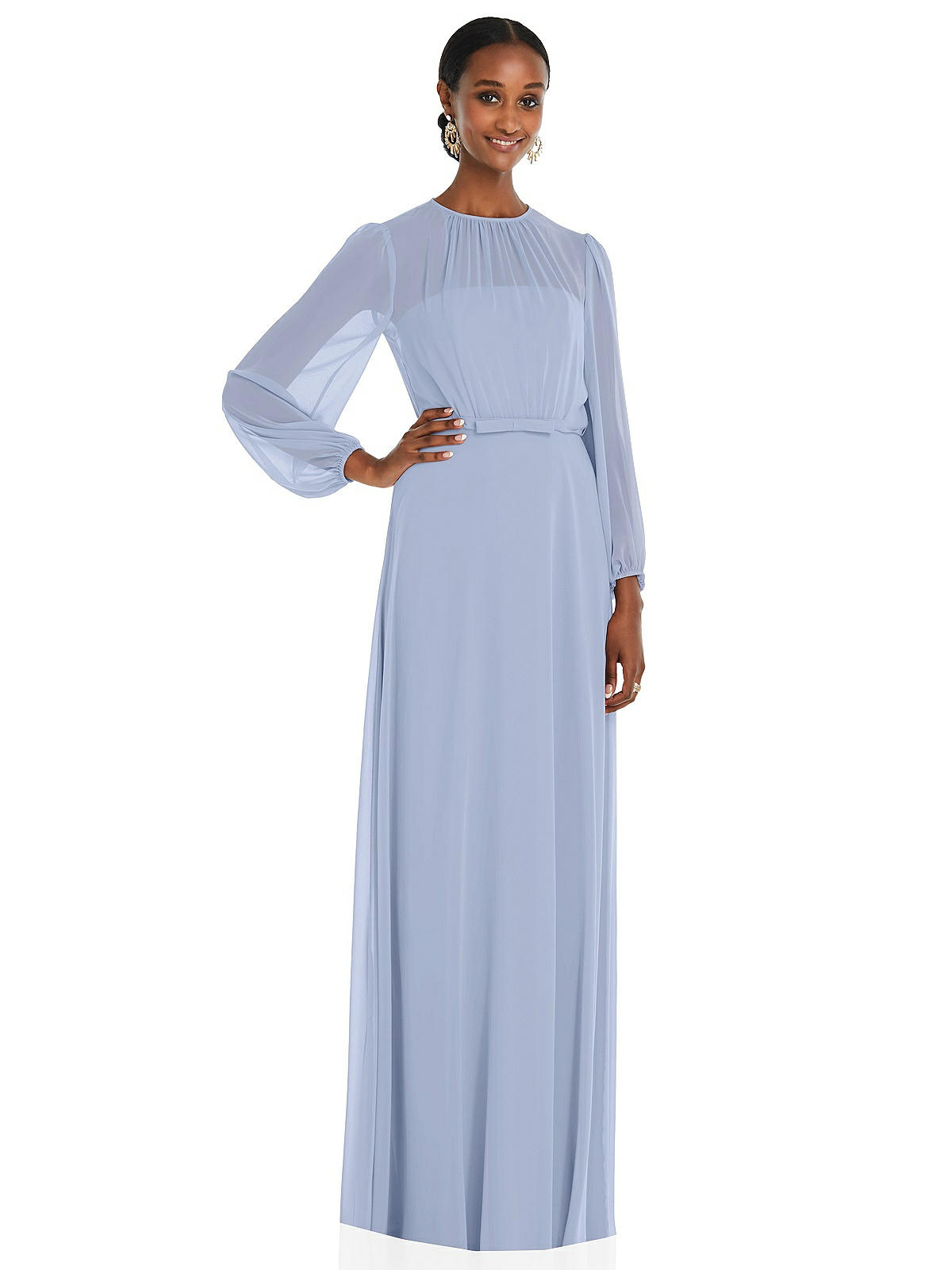 Strapless Simple Chiffom Maxi Bridesmaid Dresses Regency