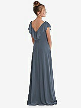 Rear View Thumbnail - Silverstone Cascading Ruffle Full Skirt Chiffon Junior Bridesmaid Dress