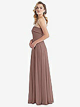 Side View Thumbnail - Sienna Cuffed Strapless Maxi Dress with Front Slit