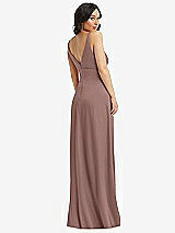 Rear View Thumbnail - Sienna Skinny Strap Plunge Neckline Maxi Dress with Bow Detail