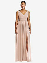 Alt View 2 Thumbnail - Cameo Plunge Neckline Bow Shoulder Empire Waist Chiffon Maxi Dress